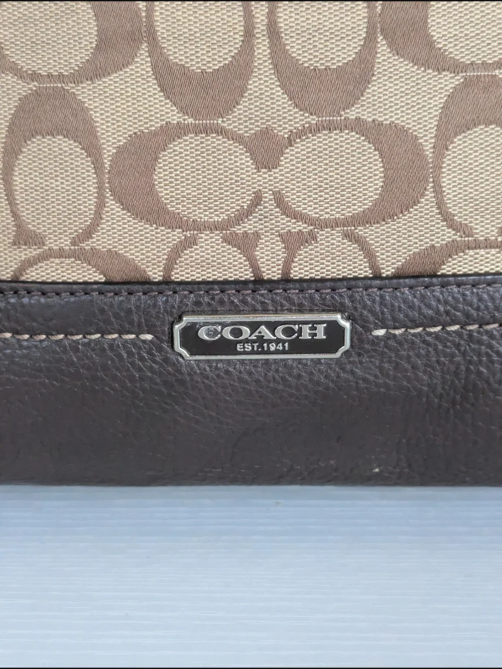 Vintage Coach Soho Pleated Signature Tote Bag
